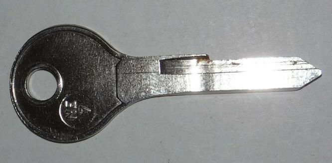 thumbnail image 2 of X103 KA14 Motorcycle Key Blank For Kawasaki Vulcan 700/750 (1979-2006) – Nickel/ Brass 2 of 5
